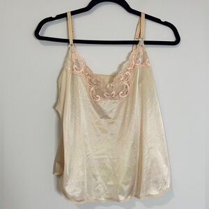 Sears Women’s Lace Cami Size 36 Nude Lingerie Loungewear Underwear Coquette